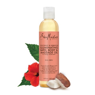 SheaMoisture Coconut and Hibiscus Bath Body and Massage Oil - 8 fl oz