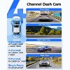 AZDOME 360° 4 Channel Dash Cam, Built-in 128GB eMMC, 2K+1080P*3 Dashcam Front and Rear Inside Left Right, Voice Control，IR Night Vision, M660 - 2 of 4