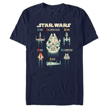 Men's Star Wars: A New Hope Starfighters and Starships Chart T-Shirt
