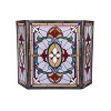 Chloe Lighting Aylee Tiffany-Style 3pcs Folding Victorian Fireplace Screen 44"Wide - 2 of 3