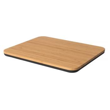 Belwares Large Plastic Cutting Board White, with Blue Borders