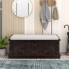 NicBex Storage Bench with 4 Doors,Shoe Bench with Removable Cushion and Adjustable Shelves for Living Room,Entryway - 2 of 4