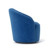SEYNAR Modern Velvet Upholstered 360 Degree Swivel Barrel Chair with Button Tufted Back Set of 2 - 4 of 4