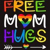 Adult Design By Humans Rainbow Free Mom Hugs Pride Arrow By Avocato T-Shirt - 2 of 2