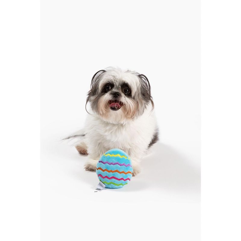Midlee Plush Easter Egg Dog Toy- Blue, 4 of 7
