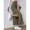 Women's High - Waisted Side Slit Slim - Fit Knitted Midi Skirt, Casual Pencil Skirt with Knit Fabric - 4 of 4