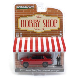 Greenlight Collectibles 1/64 2022 Chevrolet Tahoe LT Texas Edition with Figure Hobby Shop Series 14 97140-F - 1 of 4