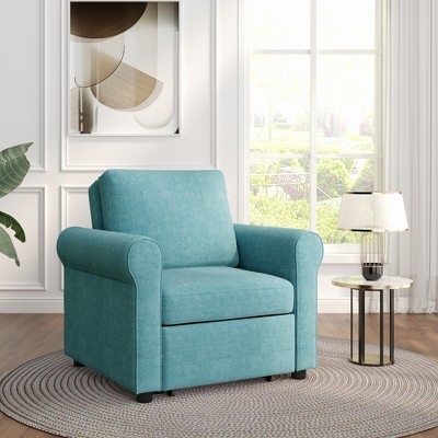 Whisen Convertible Pull Out Sofa Bed & Sleeper Chair, Adjustable Backrest with Thicked Cushions