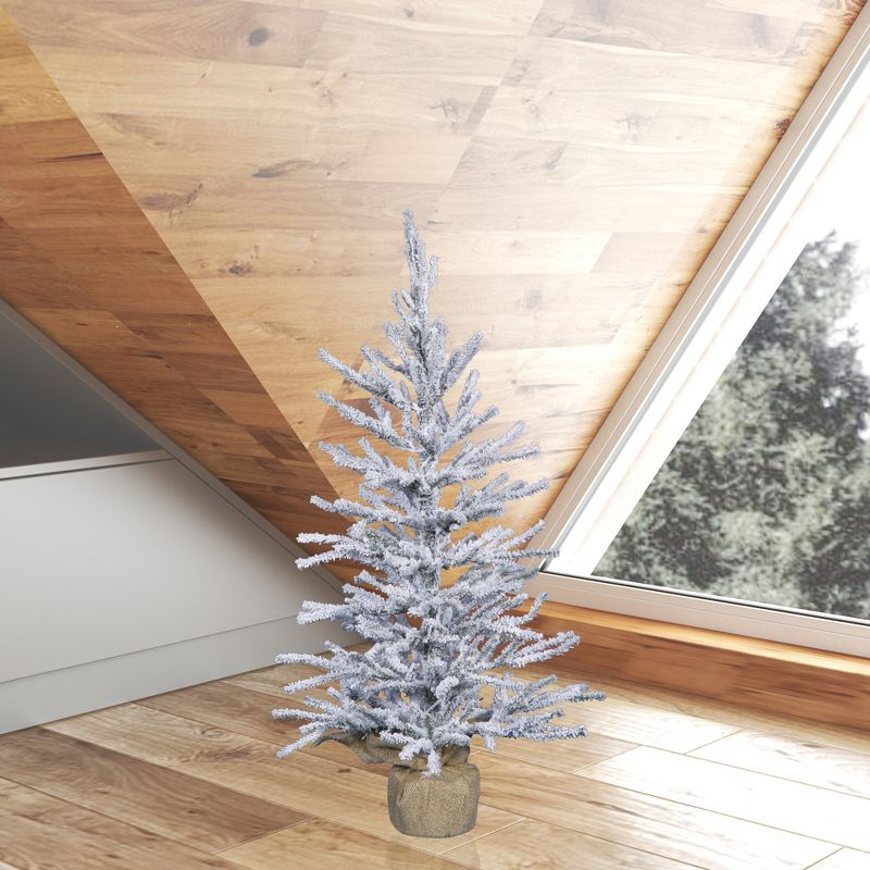 Vickerman Flocked Angel Pine Artificial Christmas Tabletop Tree, 2 of 3