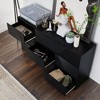 FUFU&GAGA Black Textured 9 - Drawer Dresser - Geometric Pattern Storage Chest for Bedroom/Living Room - 2 of 4
