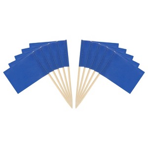 Unique Bargains Small Labeling Marking Cake Cocktail Decor Flag Toothpicks 100 Pcs - 1 of 4