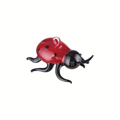 Gallerie II Art Glass Ladybug Christmas Xmas Ornament