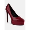 Cuddles Patent Faux Leather Platform Stiletto Women Pumps - 2 of 4