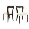 Upholstered Dining Chair Set of 2 Modern Contemporary with Rubberwood Frame & Open Back for Dining Room Kitchen-Baofuwish - 2 of 4