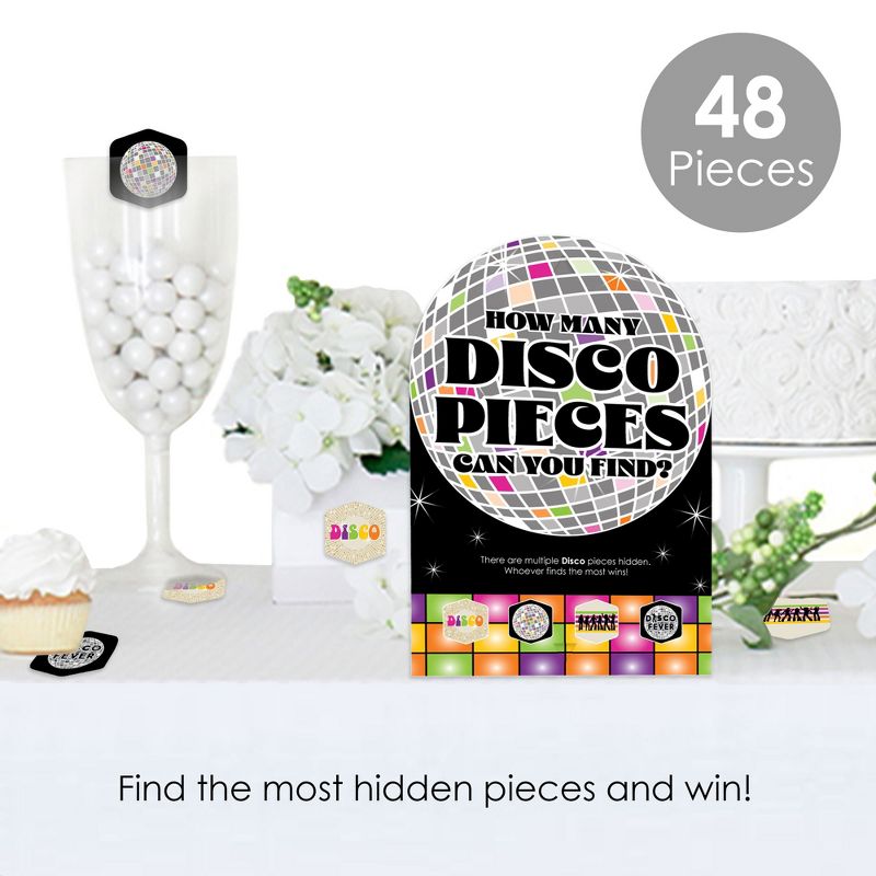 Big Dot of Happiness 70’s Disco - 1970s Disco Fever Party Scavenger Hunt - 1 Stand and 48 Game Pieces - Hide and Find Game, 2 of 9