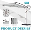 Hyleory Beeram 10FT Round Cantilever Umbrella with Counterweight - 4 of 4