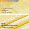 Farmhouse Shower Curtain - Linen Rustic Heavy Duty Striped Fabric, 60 Wx 72 L, Yellow, Vintage Country Cloth for Bathroom - 4 of 4