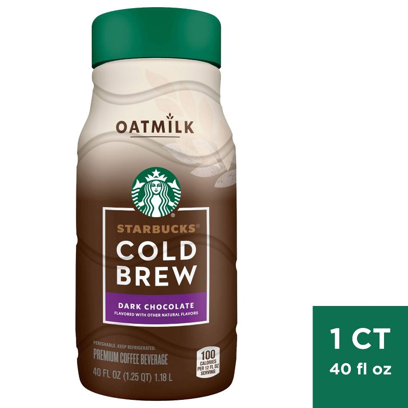 Starbucks Discoveries Dark Chocolate Oatmilk Cold Brew Coffee - 40 fl oz, 1 of 6