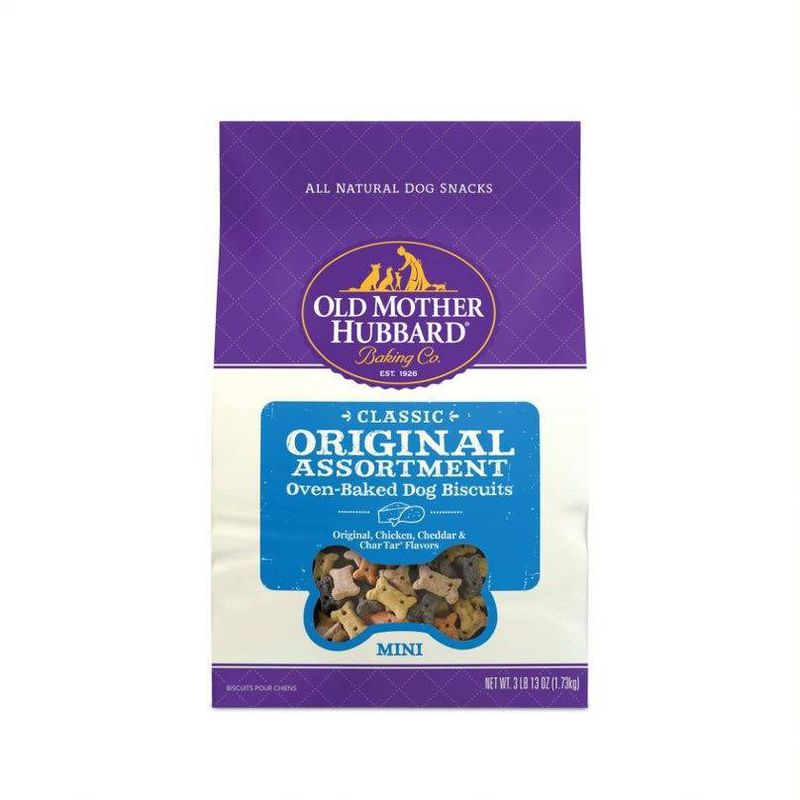 Old Mother Hubbard by Wellness Classic Crunchy Extra Original Assortment Biscuits Mini Oven Baked with Chicken, Apple, Cheese and Carrot Dog Treats, 3 of 12