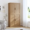 72"x31"x16" Wood Accent Cabinet in Natural Color, Storage Organizer with Adjustable Shelves for Kitchen Bedroom Entryway Living Room Dinning Room - 2 of 4