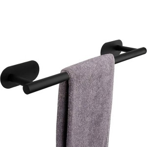 Attop Black Adhesive Towel Rack ¨C No-Drill Hand Towel Holder for Bathroom & Kitchen - 1 of 4