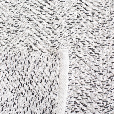 Hand-Tufted Cotton-Synthetic 9' x 12' Gray Rectangular Rug