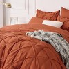 Cozy Comfort by Bedsure | Solid Diamond Pintuck 7pcs 80gsm Queen Size Peyote Bedding Set Comforter Set - 3 of 4