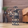 81.1 Inch Large Cat Tree Tower  with 13 Scratching Posts, 2 Perches, 2 Caves, Basket, Hammock, Pompoms - Multi-Level Plush Cat Condo for Indoor Cats - 3 of 4