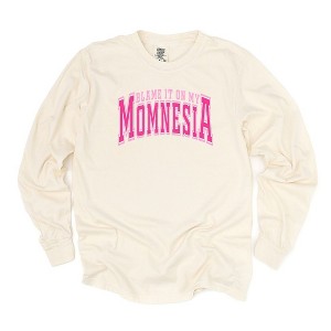 Simply Sage Market Women's Momnesia Varsity Long Sleeve Garment Dyed Tee - 1 of 2