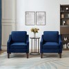 Cozy Living Room Chair: Navy Velvet, Modern - 2 of 4