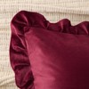 Velvet Ruffle Pillowcases – Luxurious Soft Velvet Pillow Covers with Elegant Fringe, Pocket Closure, Queen/King/Body Options - 2 of 4