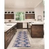 HomeStock Washable Seabourne Ivory/Blue 2x8, Transitional, Machine Woven with Printed Designs - 2 of 4
