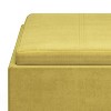 NicBex Cube Ottoman with Storage, Tray Multi-functional Ottoman Foot Rest with Top Stitching Detail for Bedroom, Living Room, Yellow - 4 of 4