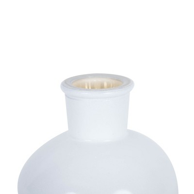 White and Gold Transitional Glass Vase for Bouquets