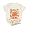 Simply Sage Market Pumpkin Checkered Distressed Short Sleeve Tee - 2 of 4