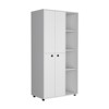 SEVOBAL Armoires Wardrobe with Hanging Rod Drawer Open Shelves and Durable Wood Construction for Bedroom Storage, White, 35.4"*19.5"*71.7" - 3 of 4