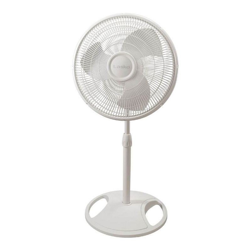 Lasko 16 Inch Oscillating Adjustable Tilting Pedestal Stand Fan, White (2 Pack), 3 of 7