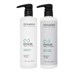 Zenagen Evolve Nourishing Shampoo (16 oz) and Evolve Nourishing Conditioner (16 oz) - XXL Hair DUO SET Kit - 1 of 3
