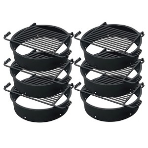 Pilot Rock Heavy Duty Steel Ground Fire Pit Ring Insert Liner and Metal Cooking Grate for Grilling, Camping, and Backyard Bonfires - 1 of 4