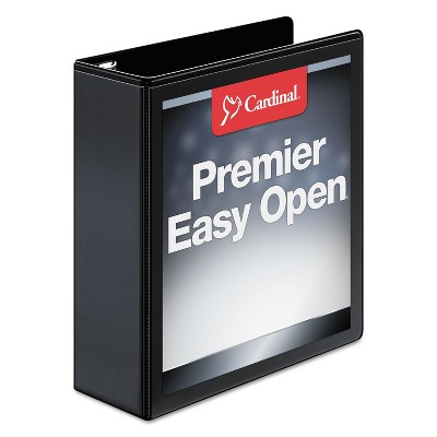 Cardinal Easy-Open ClearVue Extra-Wide Locking Slant-D Binder 3" Cap 11 x 8 1/2 Black 10331