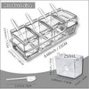 Aoibox 4-Piece Condiment Containers with Lids, Acrylic Spice Box Set for Salt, Sugar, Pepper,Includes Spoons&Non-Slip Tray for Countertop Organization - 2 of 4