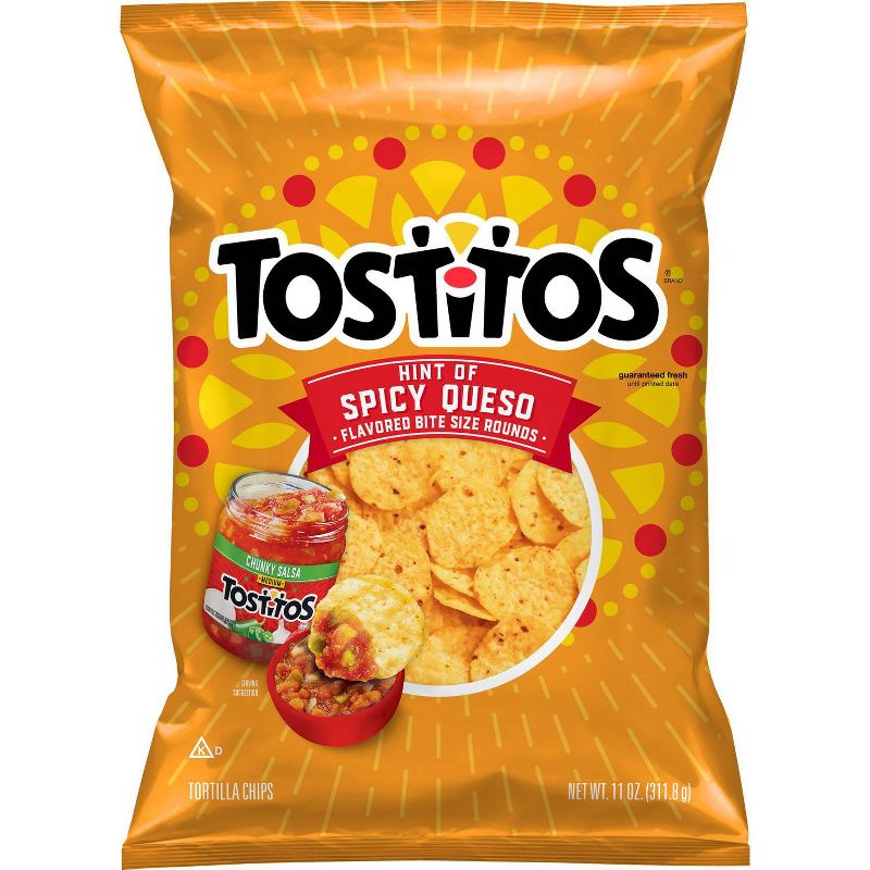 Tostitos Hint of Spicy Queso Bite Size - 11oz, 1 of 5