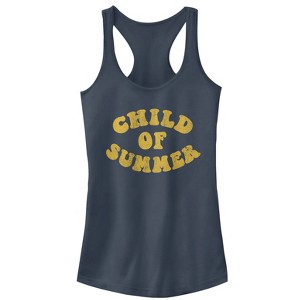 Juniors Womens CHIN UP Child of Summer Racerback Tank Top - 1 of 3