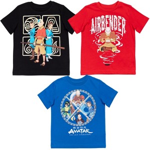 Avatar The Last Airbender Sokka Aang Katara 3 Pack T-Shirts Little Kid to Big Kid - 1 of 4
