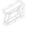 Sapphtopaz Modern Console Table with Unique Curved Design Narrow Entryway Table with Sturdy Base Accent Couch Table for Living Room,Entryway - 4 of 4