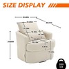 MOONMISS 360 Degree Swivel Barrel Chair,Comfy PU leather Round Accent Sofa Chair,Leisure Arm Chair for Nursery,Hotel,Bedroom,Office - 3 of 4