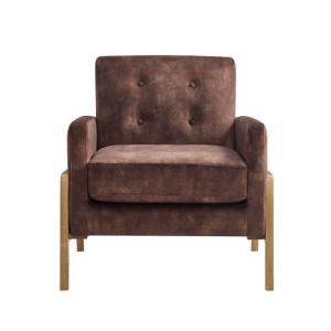 TiramisuBest Tufted Back Accent Chair - Sand - 1 of 4