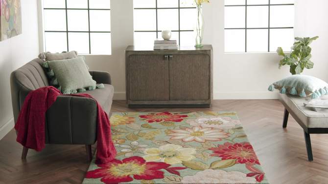 Nourison Fantasy Blooiming Floral Area Rug, 2 of 5, play video