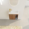 20'' Floating Wall-Mounted Bathroom Vanity with White Resin Sink & Soft-Close Cabinet Door,Walnut - 4 of 4