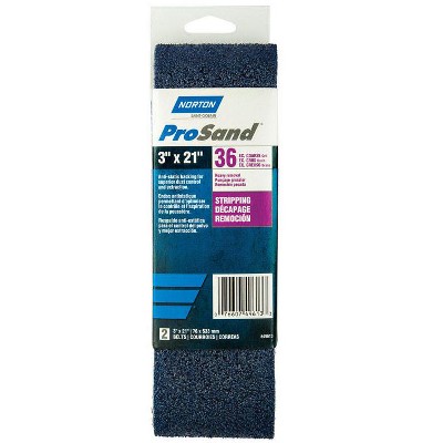 Norton ProSand 21 in. L X 3 in. W Zirconia Alumina Cloth Portable Sanding Belt 36 Grit Extra Coarse